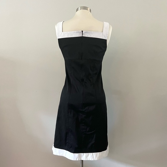 D. Exterior ⚓️ Black White Square Neck Stretchy Dress 42 - Picture 2 of 10